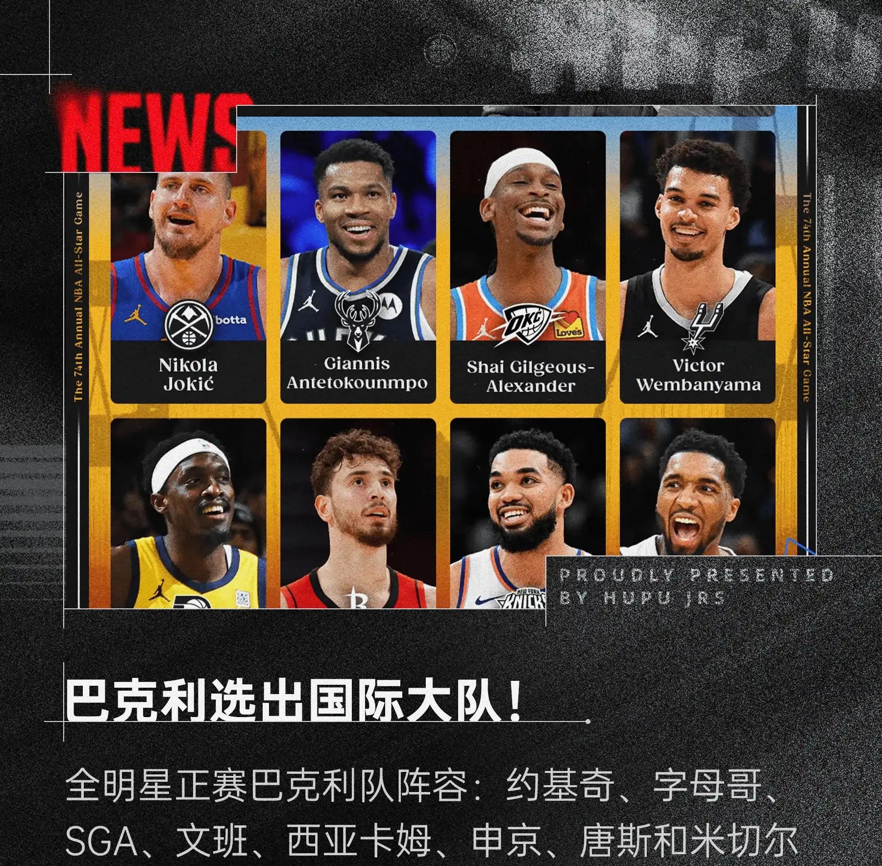 东西部全明星赛阵容揭晓，詹姆斯与杜兰特将领衔